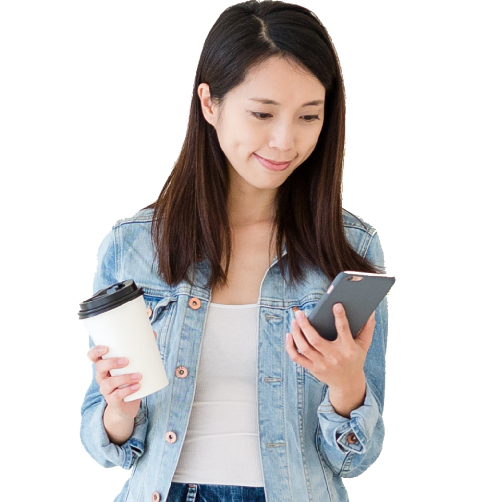 woman reading about the best licensed money lender in Singapore guide on phone