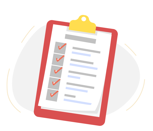 A checklist showing the various steps needed when applying for a debt repayment scheme
